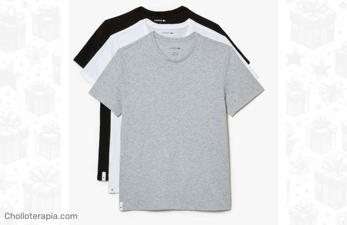 ¡Oferta increíble! Pack de 3 camisetas Lacoste para hombre a precio de locura. ¡No te lo pierdas!
