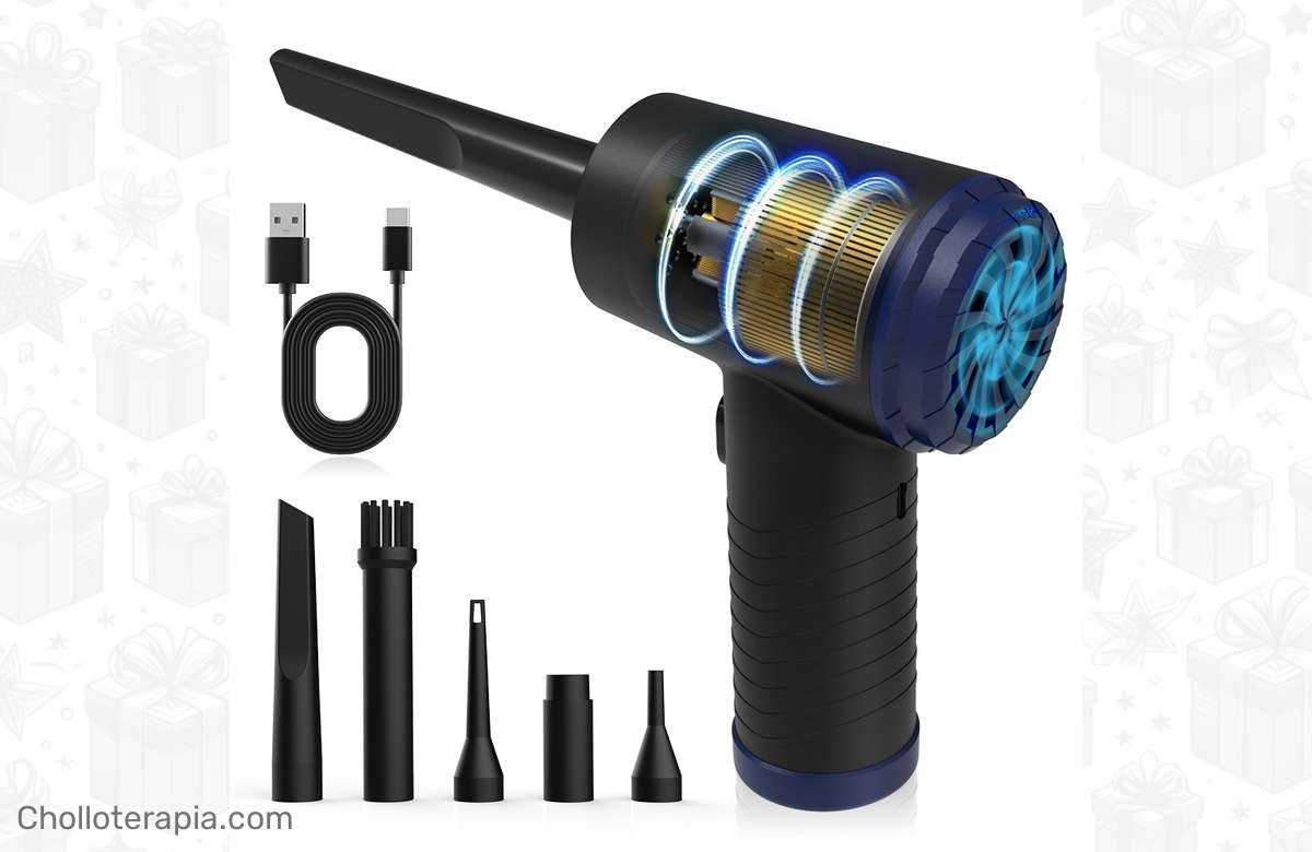 ¡Olvida el polvo en tu teclado! Herramienta de limpieza con luz LED para PC y laptop