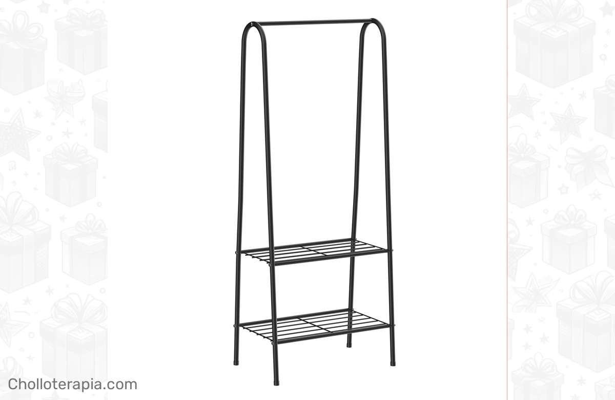 ¡Organiza tu ropa y zapatos como un pro con este perchero burro y zapatero de 2 niveles! ¡Aprovecha ya!