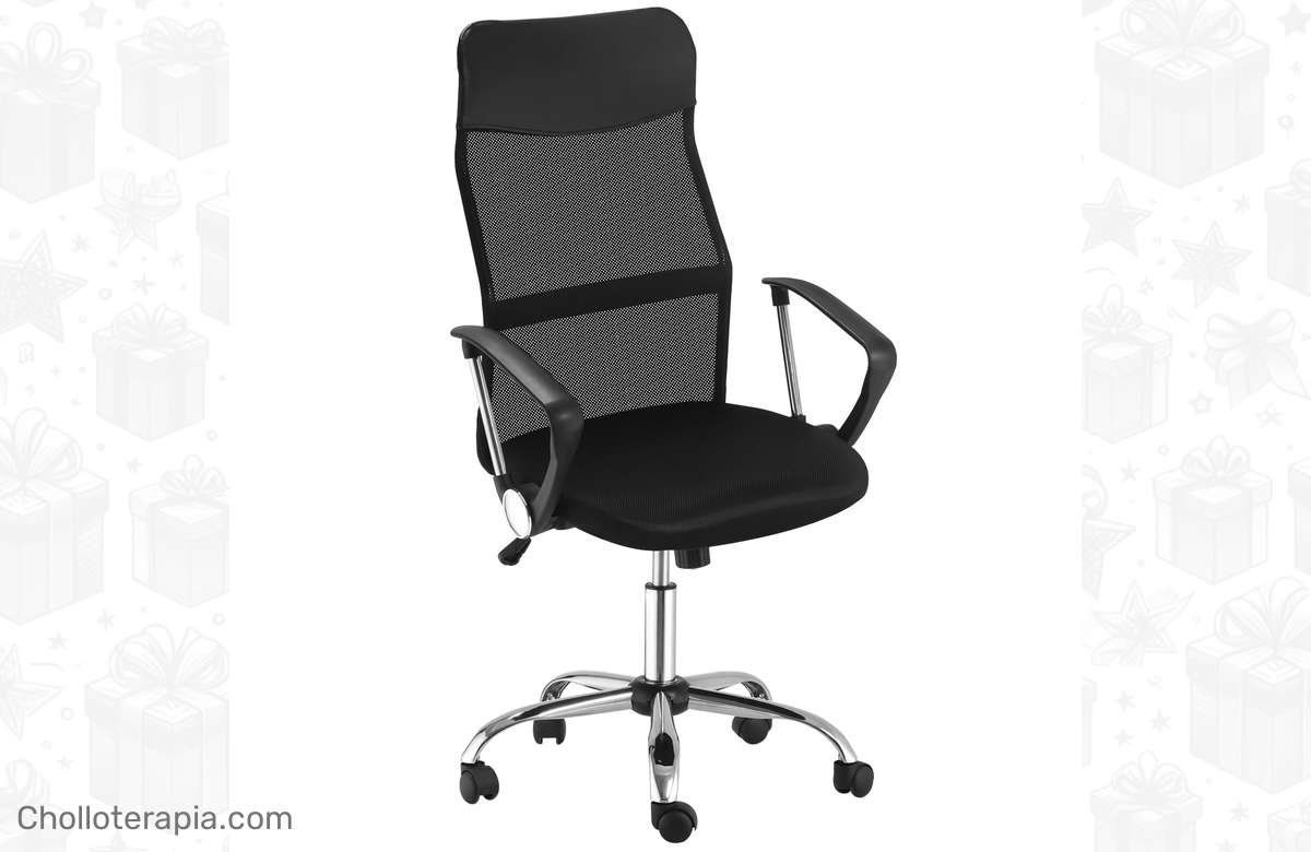 ¡Trabaja cómodamente con esta increíble silla giratoria!