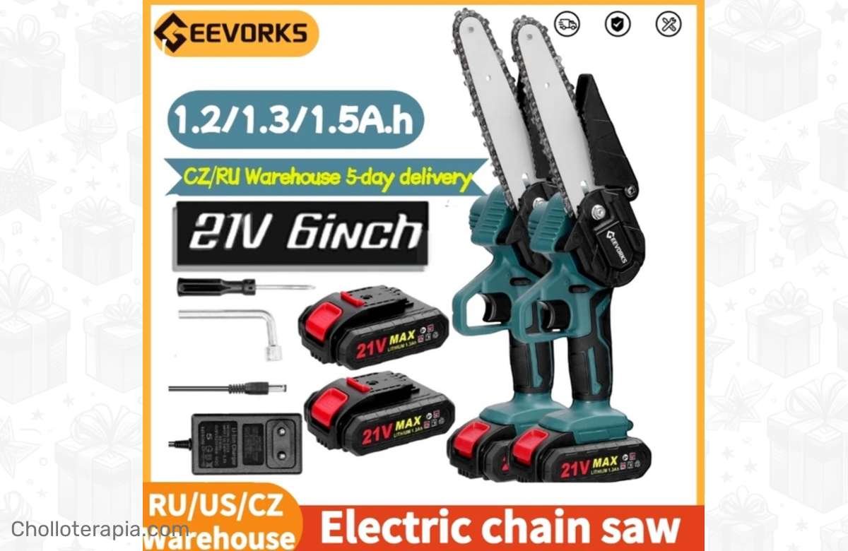 Aprovecha la oferta: ¡Motosierra eléctrica de 6” a precio de ganga!