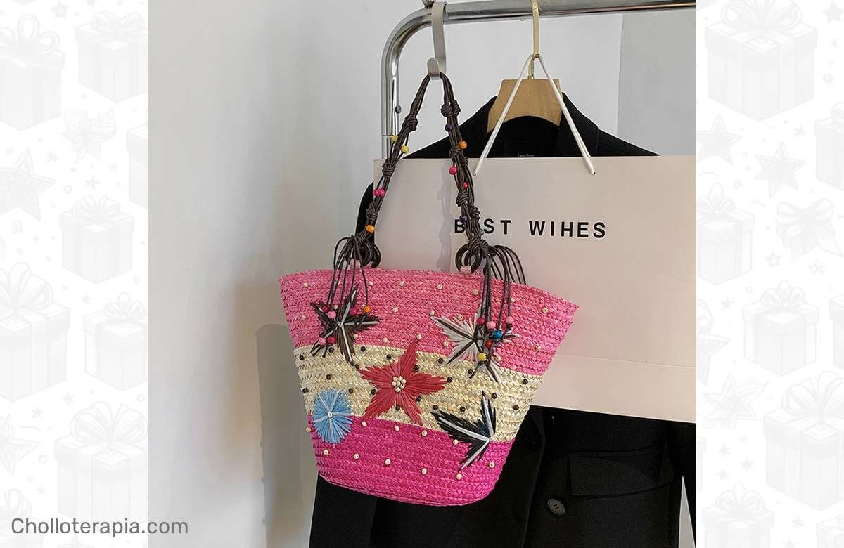 Consigue ya tu bolso de hombro de paja ¡No te quedes sin él!
