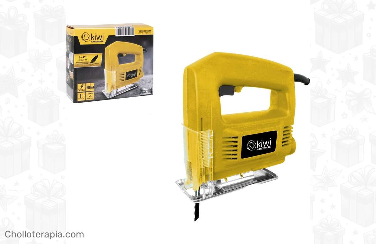 ¡Afilada sierra KIWI de 500W! ¡Corta madera, metal y plástico como un pro! ¡Aprovecha ya!