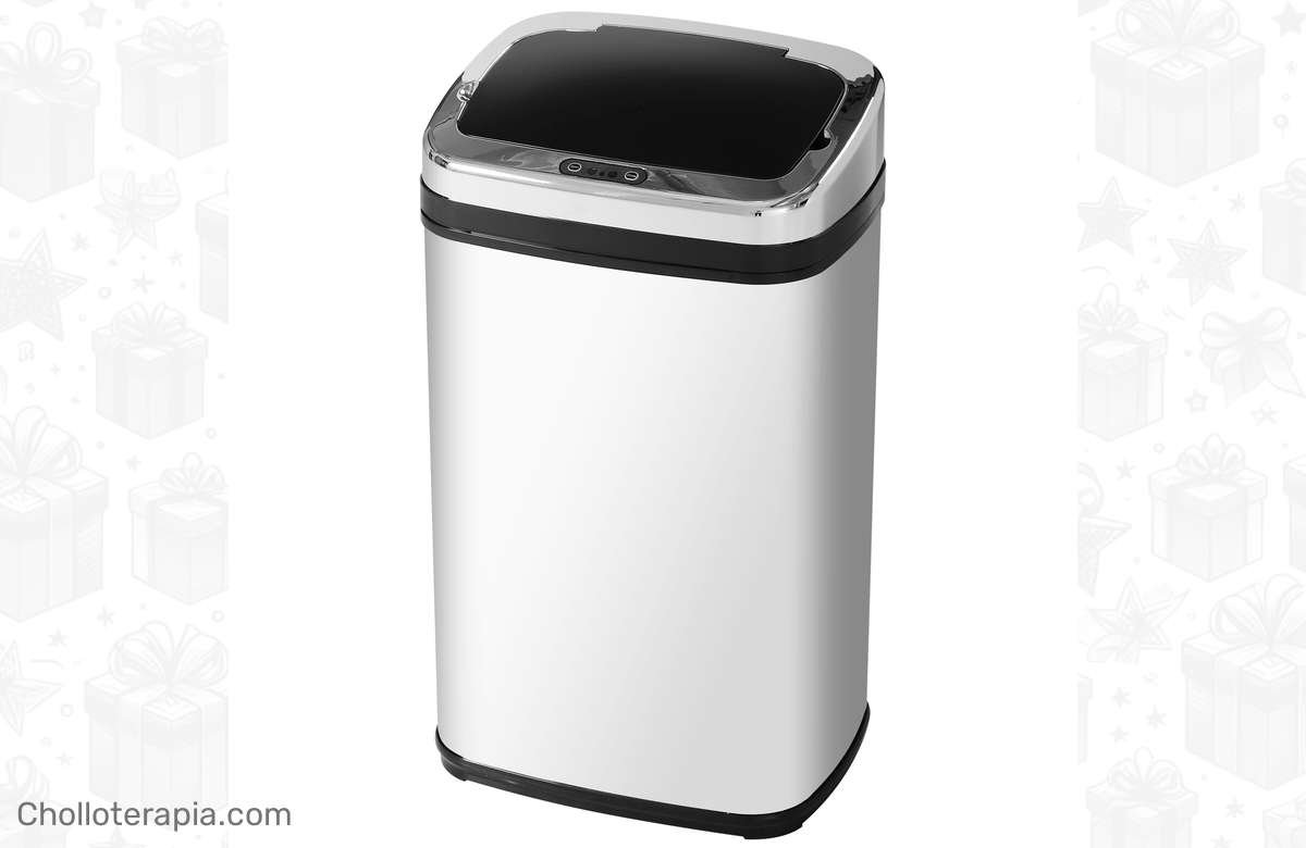¡Ahorra ya en la papelera automática de acero inoxidable!