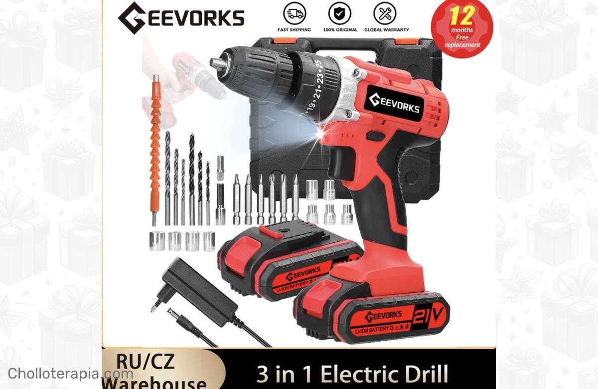 ¡Aprovecha el descuento en el taladro inalámbrico Geevorks ahora!