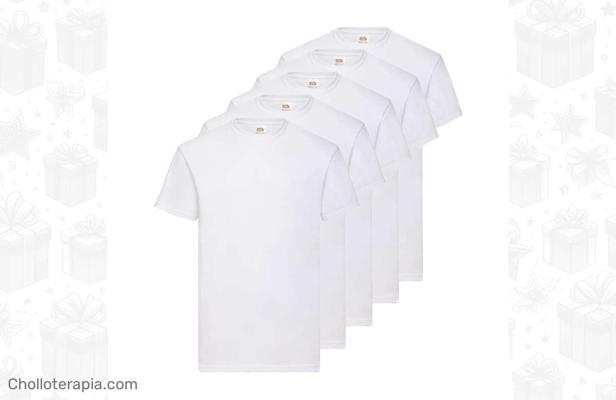 ¡Aprovecha ya! Pack 5 camisetas FRUIT OF THE LOOM a precio de locura, ¡no te lo pierdas!