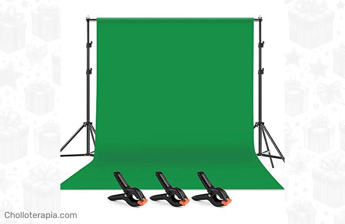 ¡Arrasa con este fondo verde de fotografía con soporte a un precio que te volará la cabeza!