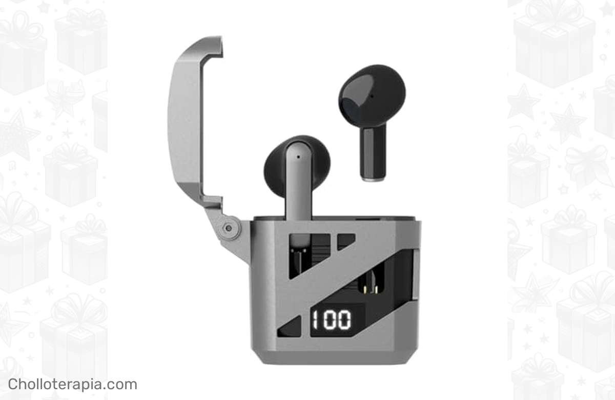 ¡Auriculares resistentes al agua con pantalla de batería! ¡Ideal para tus deportes!