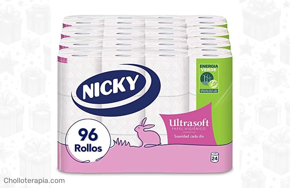 ¡Consigue los 96 rollos de Nicky Ultrasoft y disfruta de la suavidad que necesitas!