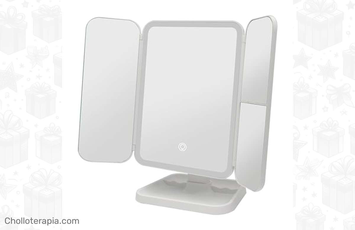 ¡Consigue tu Espejo de Maquillaje Iluminado con Triple Magnificación ahora mismo!