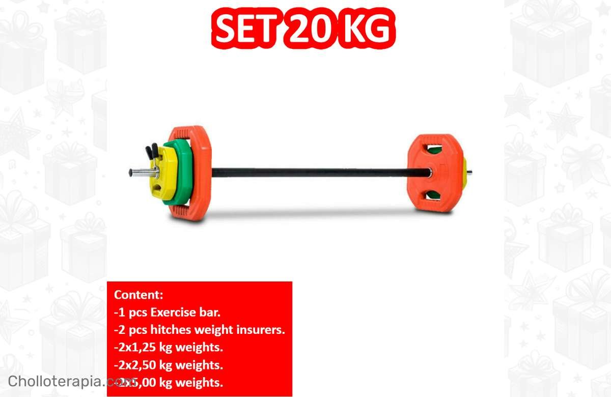 ¡Consigue tu pack de pesas y barras ajustables de 20 kg con envío gratis! Entrena desde casa ya