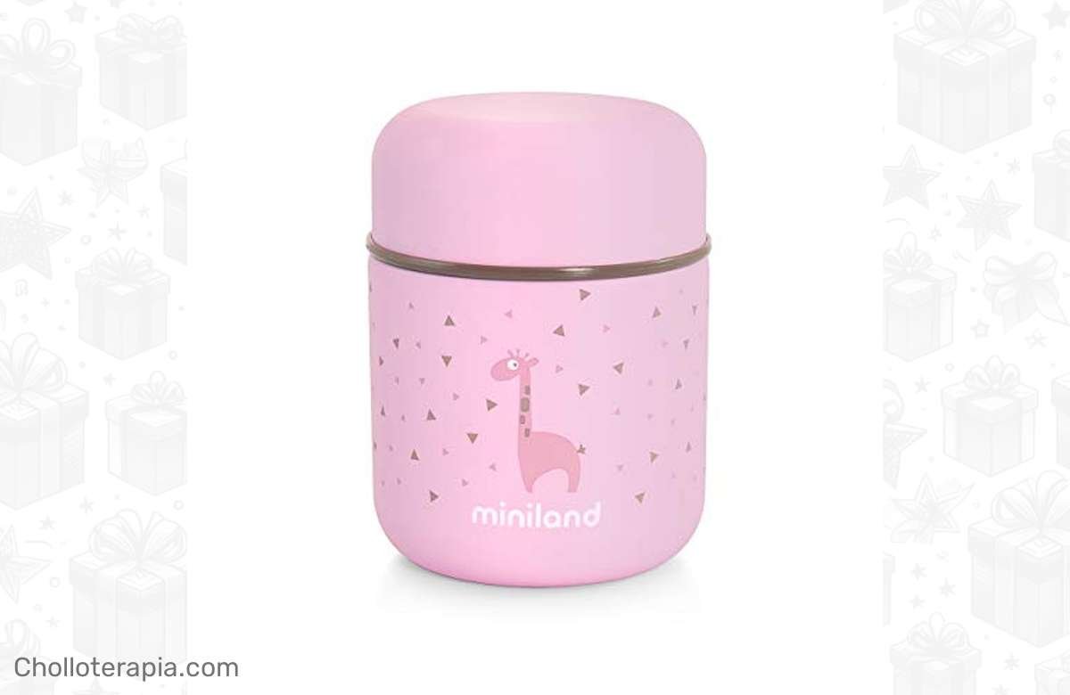 ¡Consigue ya tu termo papillero Miniland de 280ml en color rosa y alimenta a tu bebé de forma segura y cómoda!