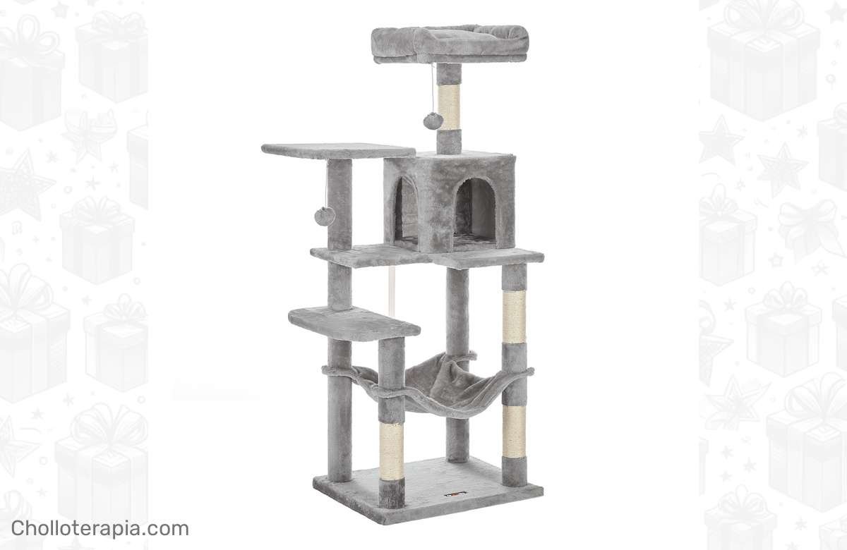 ¡Consigue ya tu torre de juegos para gatos de 143 cm con un precio imbatible!