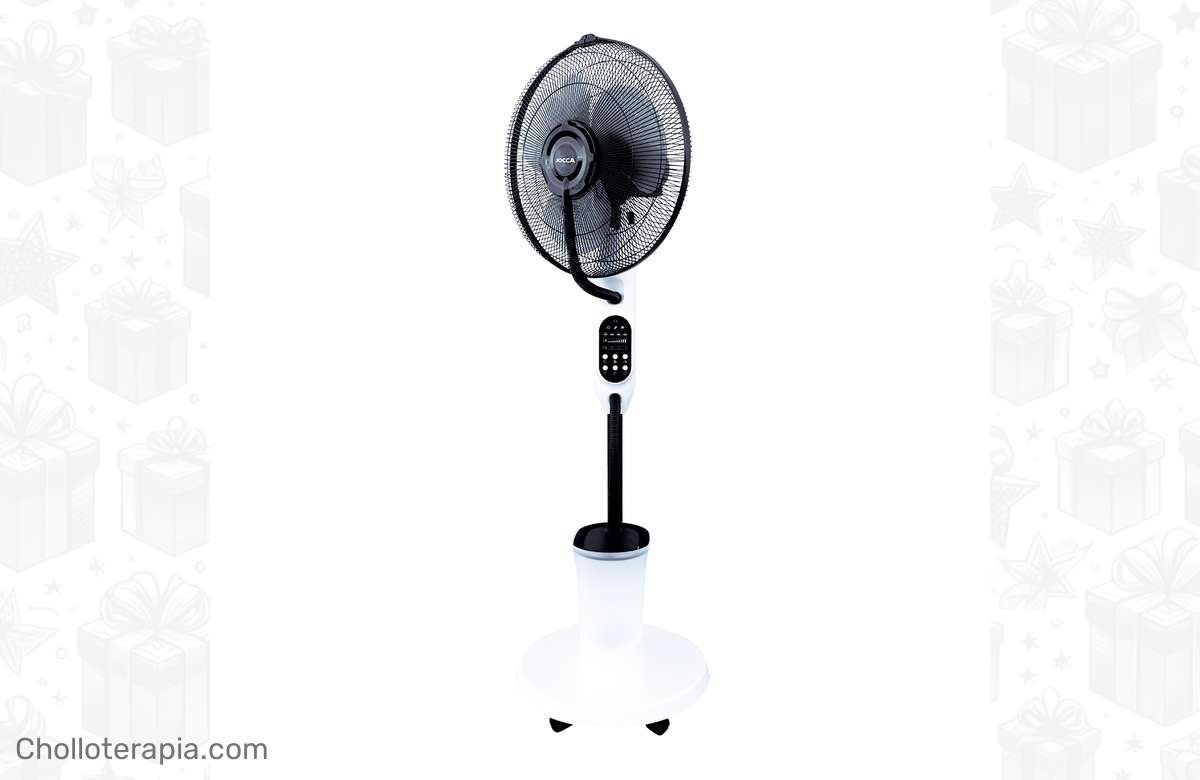 ¡Dale un giro fresco a tu verano con el Ventilador Jocca de pie con nebulizador! 🌬️🏠