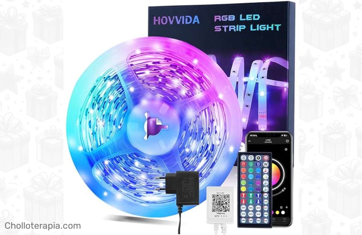 ¡Dale vida a tu hogar con estas fabulosas tiras LED RGB de 10M de HOVVIDA! ¡No te quedes sin la oportunidad de iluminar cada rincón de tu espacio a un precio increíble!