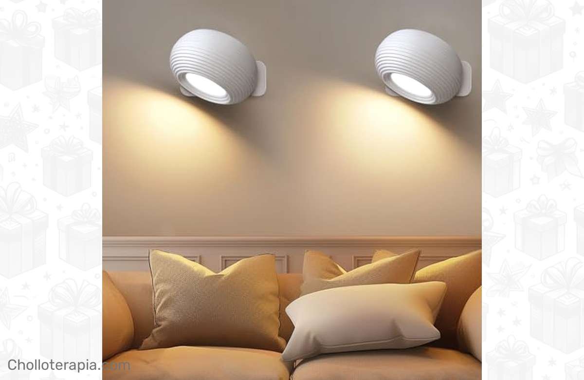 ¡Decora tu casa con luz! Pack de 2 lámparas LED giratorias ¡Aprovecha ya!