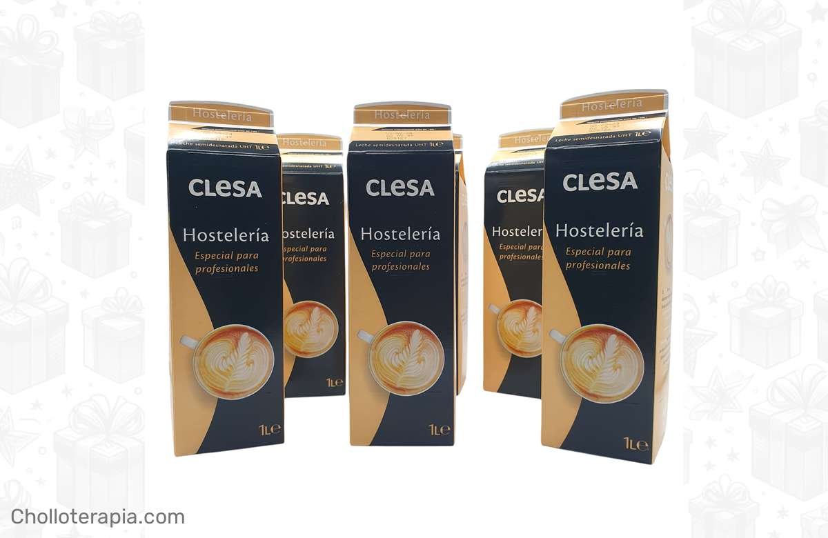 ¡Descuento exclusivo! Leche Clesa SemiDesnatada Especial Hostelería – 6 Botellas de 1 Litro – 100% Leche Gallega – ¡No te quedes sin la tuya!