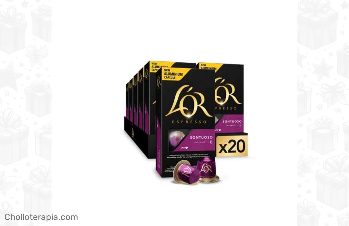 ¡Descuento increíble en 200 cápsulas de café L’OR Espresso Sontuoso en Amazon! ¡No te lo pierdas!