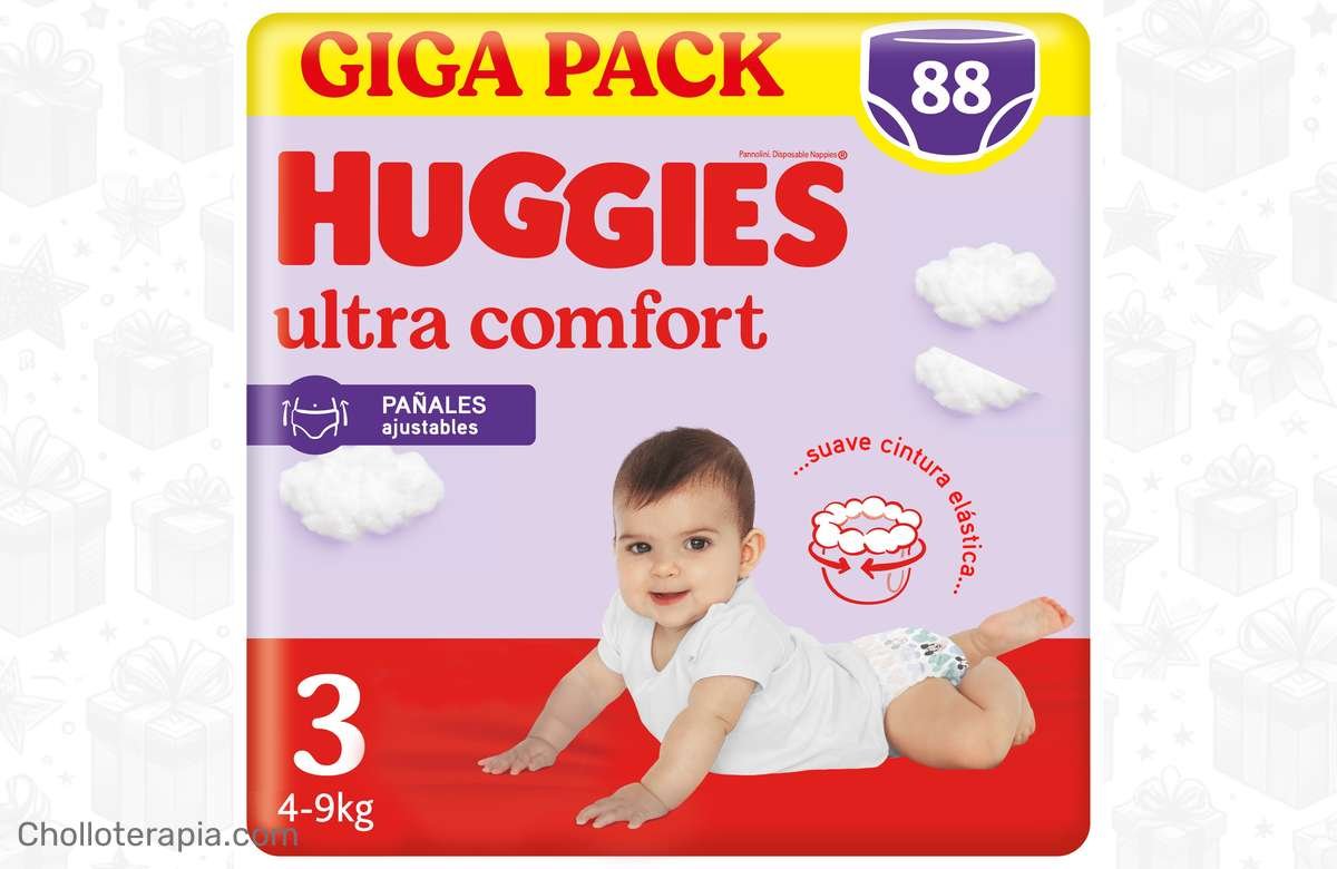 ¡Di adiós a los escapes! Huggies Ultra Comfort con doble barrera antifuga.