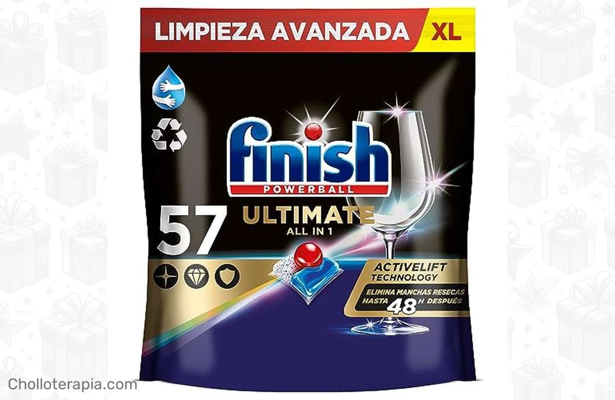 ¡Dile adiós a las manchas en tu vajilla con Finish Powerball Ultimate All in 1!