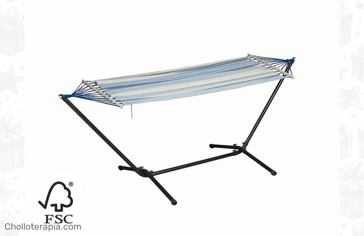 ¡Hamaca con soporte a precio de locura para relajarte en casa como nunca!