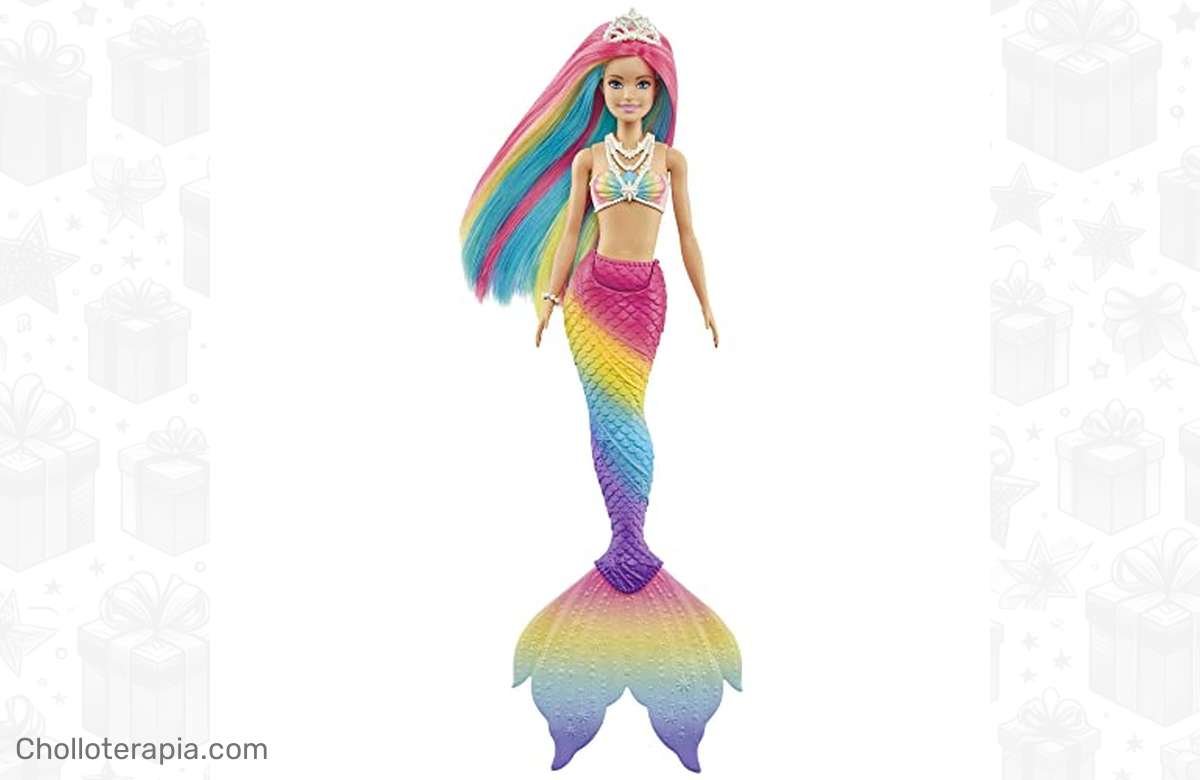 ¡Increíble muñeca sirena cambia de color! ¡Ideal para niños de 3 a 7 años!