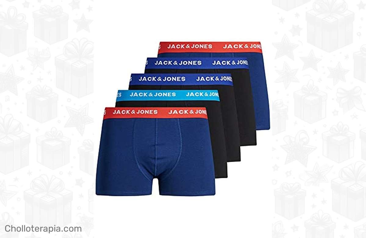 ¡Increíble oferta! Pack de 5 calzoncillos Jack & Jones ¡No te lo pierdas! 
¡Descuento único! Pack de 5 calzoncillos Jack & Jones ¡Corre antes de que se agoten! 
¡Ofertón increíble! Pack de 5 calzoncillos Jack & Jones ¡Aprovecha ya!