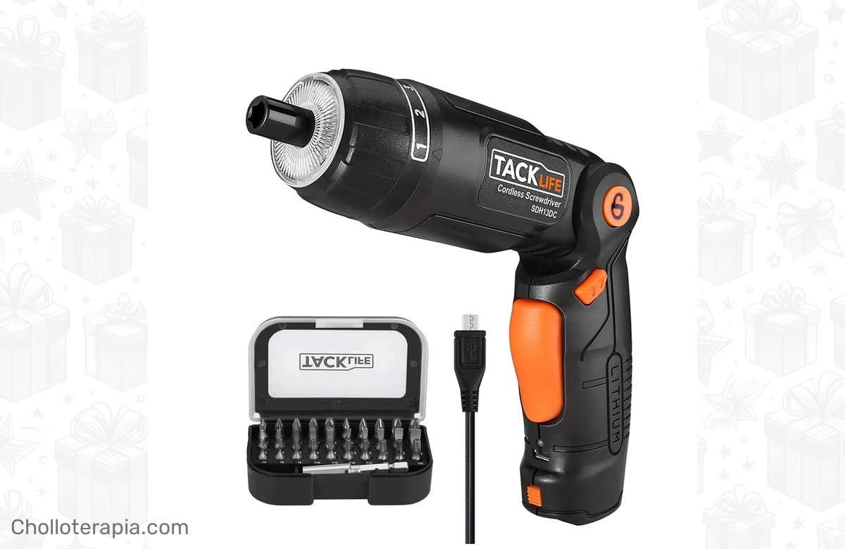 ¡Llévate hoy el destornillador eléctrico inalámbrico con 31 brocas y 6 luces LED al mejor precio!