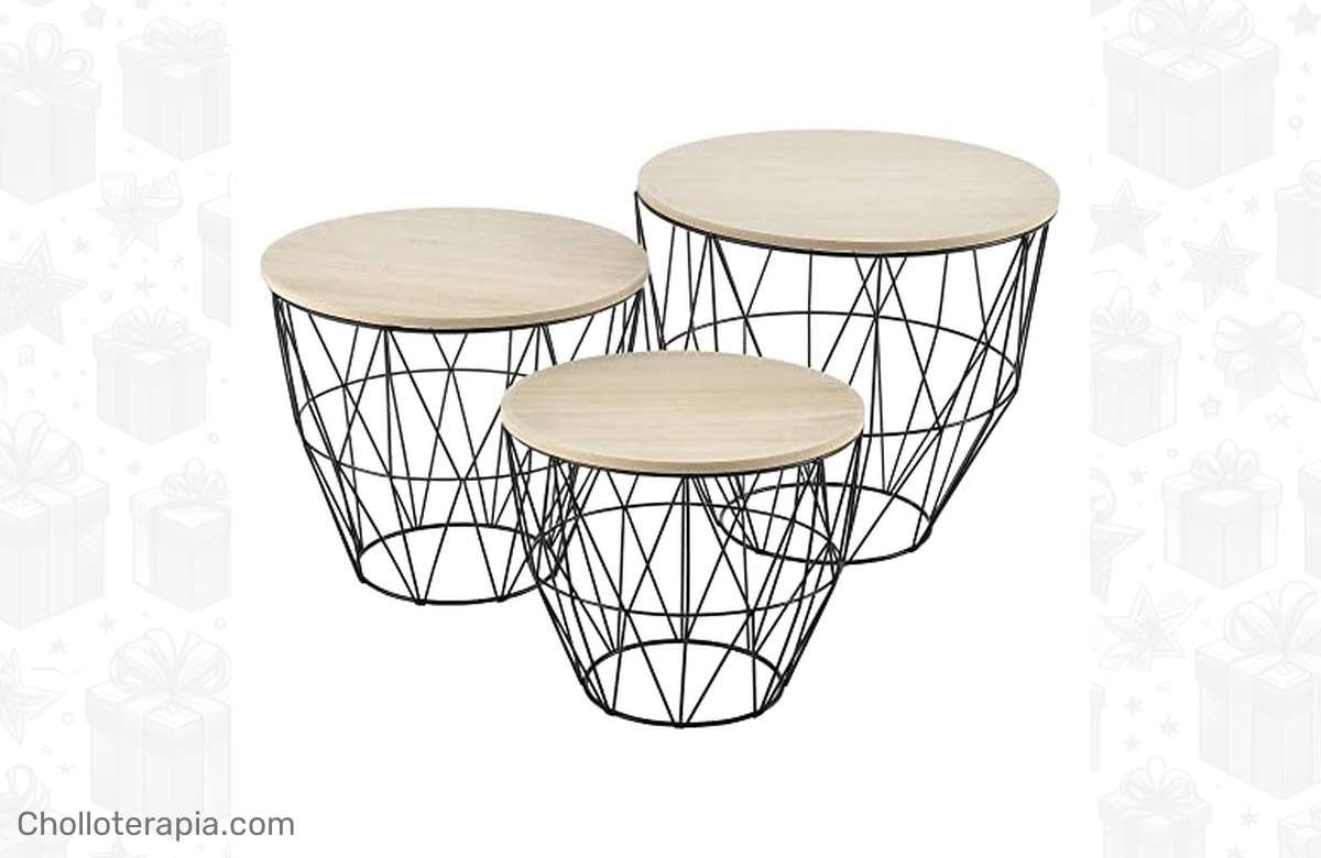 ¡No dejes pasar esta ganga! Set de 3X Cestas de Metal con bandejas Extraíbles – ¡Increíble precio!