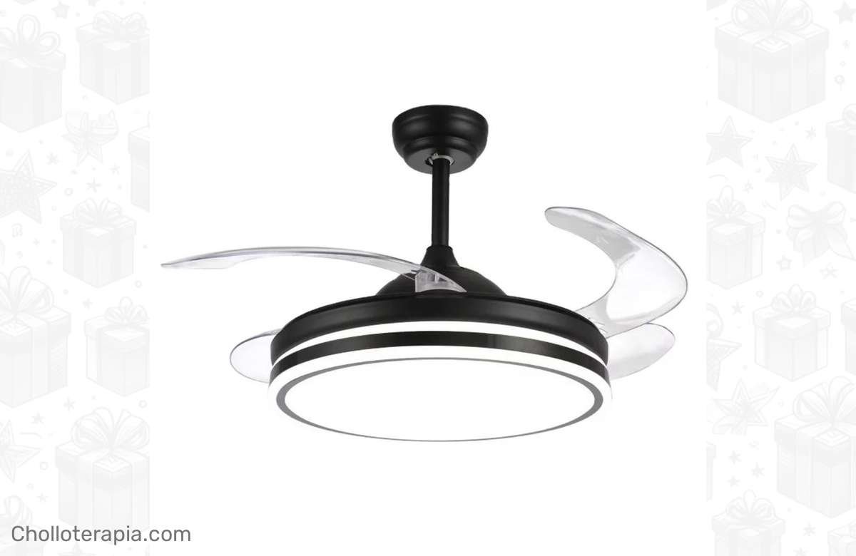 ¡No dejes pasar esta oferta única en ventiladores de techo con motor DC y aspas desplegables con luz Led! ¡Compra ya y obtén un mando a distancia de regalo!