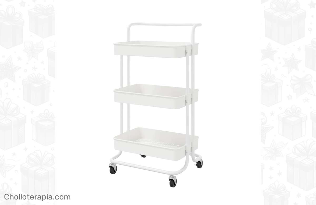 ¡No dejes pasar esta oportunidad! Carrito metálico de cocina con ruedas: ¡organiza tu hogar con estilo! 🛒