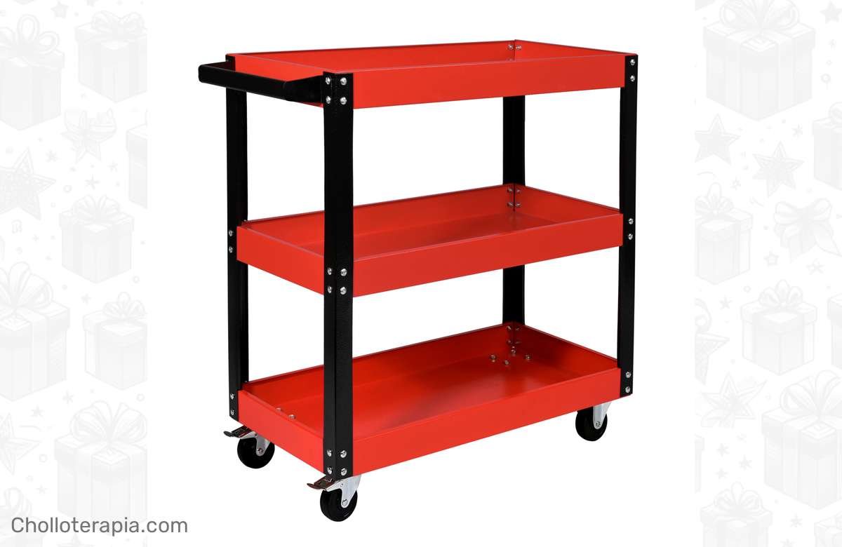 ¡Oferta única! Carro de herramientas con ruedas: imprescindible para tu garaje o taller