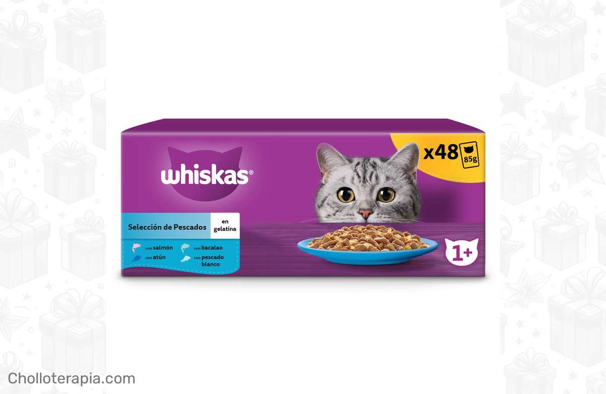 ¡Oferta única! Whiskas Comida Húmeda para Gatos Adultos: Pescados en Gelatina al mejor precio. ¡No te lo pierdas!