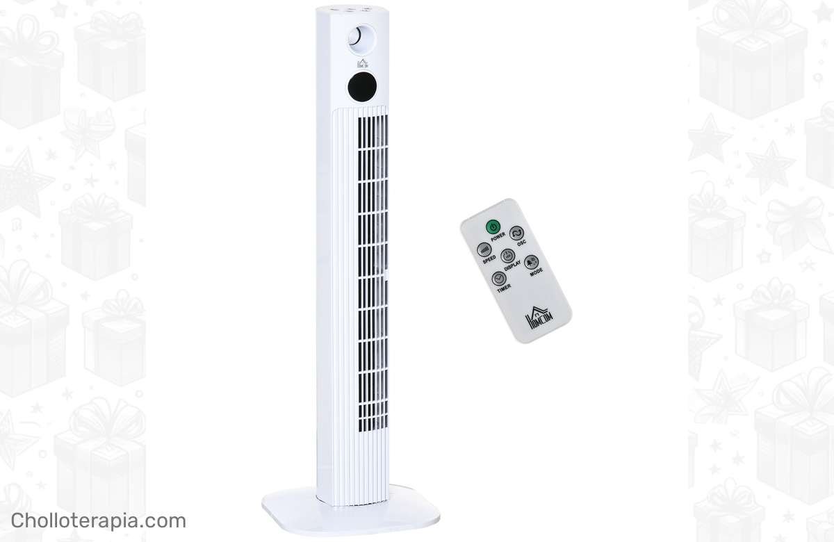 ¡Refresca tu verano con el ventilador de torre HOMCOM!
