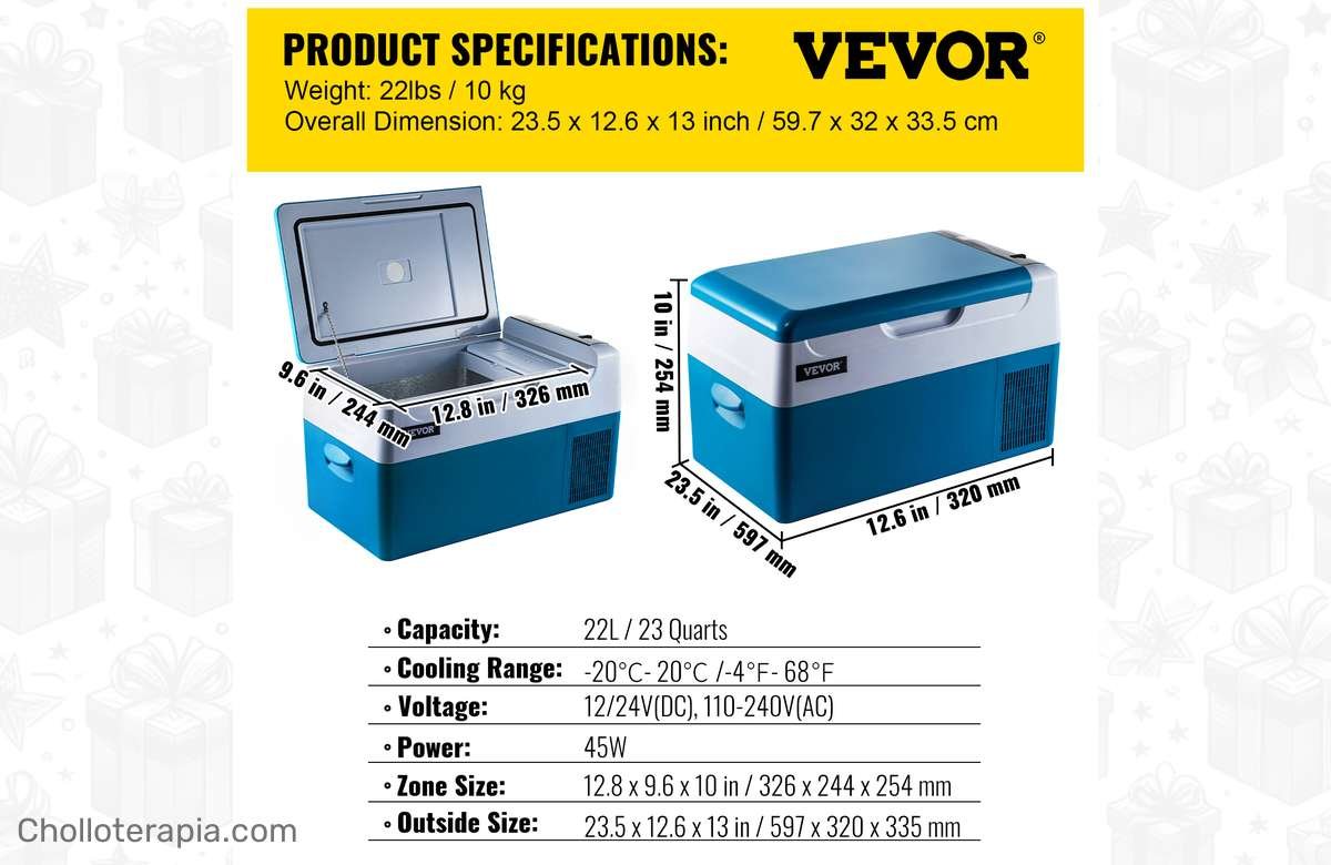 ¡Refrigerador portátil VEVOR: tu mejor aliado para la diversión! ¡Descuentos asombrosos en todas las capacidades! ¡No te lo pierdas!