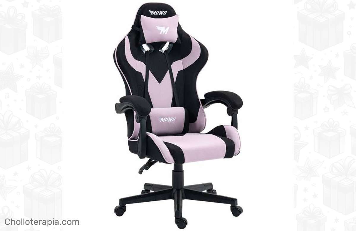 ¡Renueva tu setup con la silla gaming rosa de MUWO MystiX!