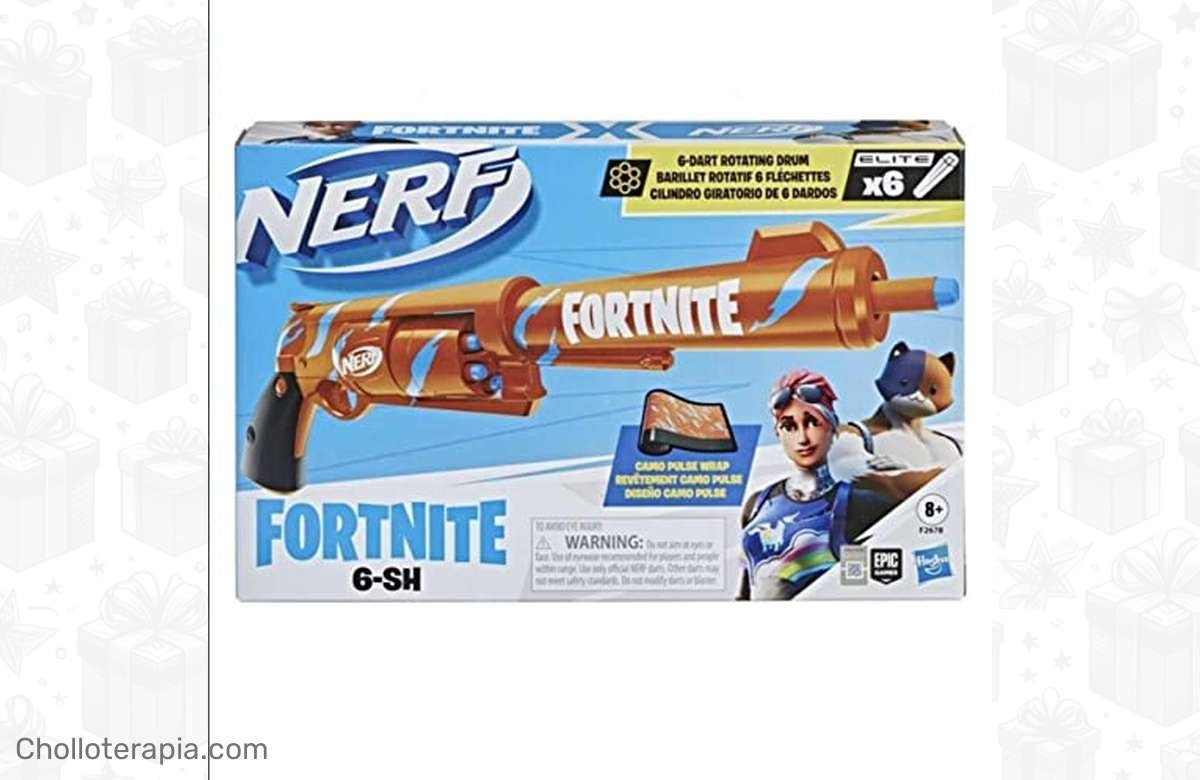 ¡Siente la adrenalina con el Nerf Lanzador Fortnite 6-SH! ¡Oferta explosiva con 6 dardos incluidos! ¡No te lo pierdas!