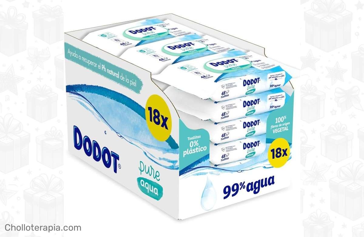 ¡Súper descuento! Pack 864 toallitas Dodot Aqua Pure al 99% agua, ¡No te lo pierdas!