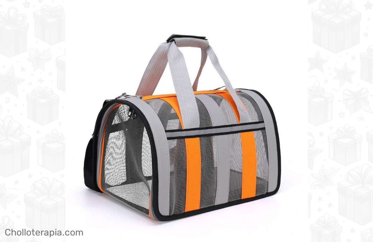 ¡Viaja con tu mascota de manera cómoda y segura con este bolso transpirable!
