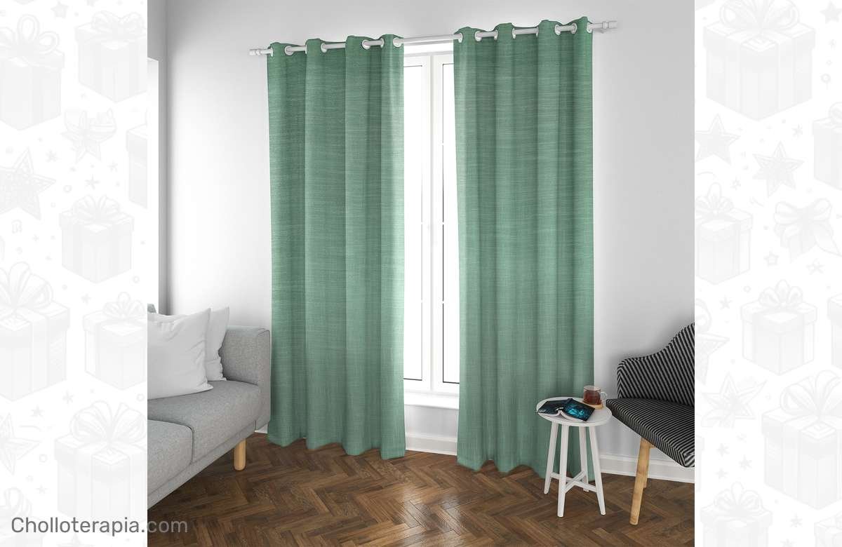 Dale un toque chic a tu sala con estas cortinas de lino de 140x260cm