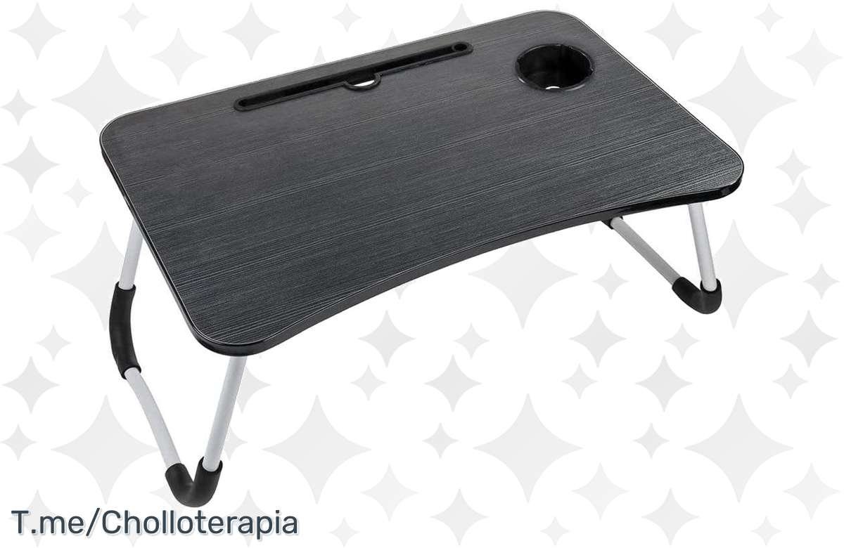 No te pierdas esta ganga: Mesa de cama plegable ideal para todo uso