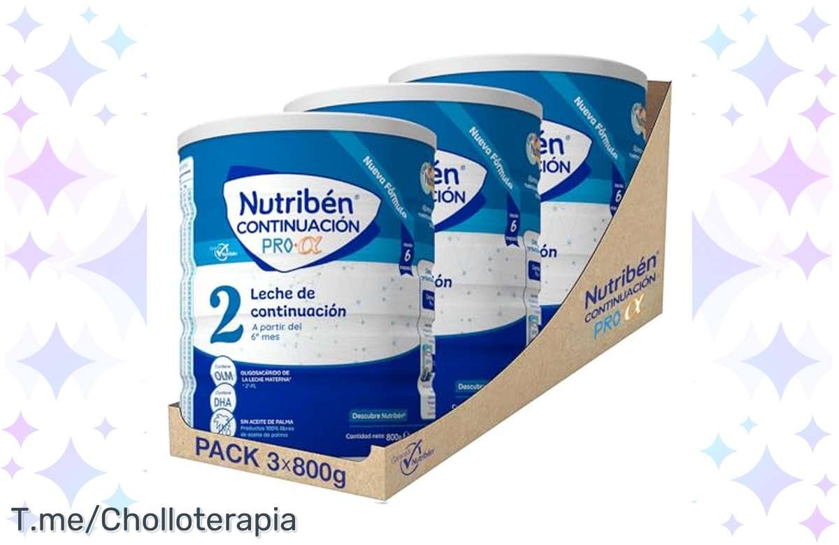 Un chollo increíble: 3 botes Nutribén Continuación Pro Alfa 2 sin aceite de palma. ¡Aprovecha ya!