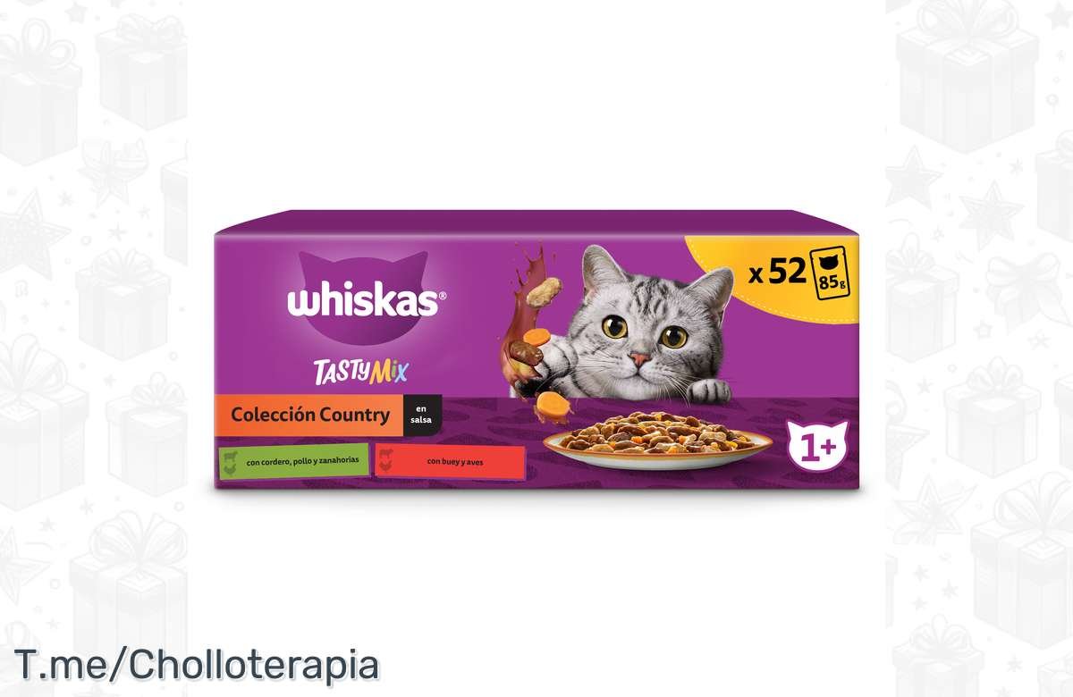 ¡Ahorra con este pack de 13 latas de Whiskas Tasty Mix para tu gato!