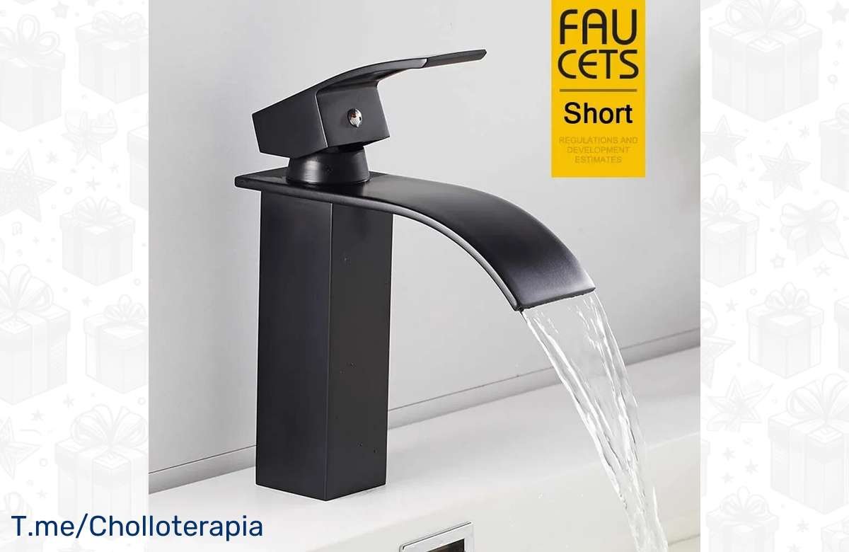 ¡Ahorra ya! Grifo de lavabo monomando en cascada a precio de outlet