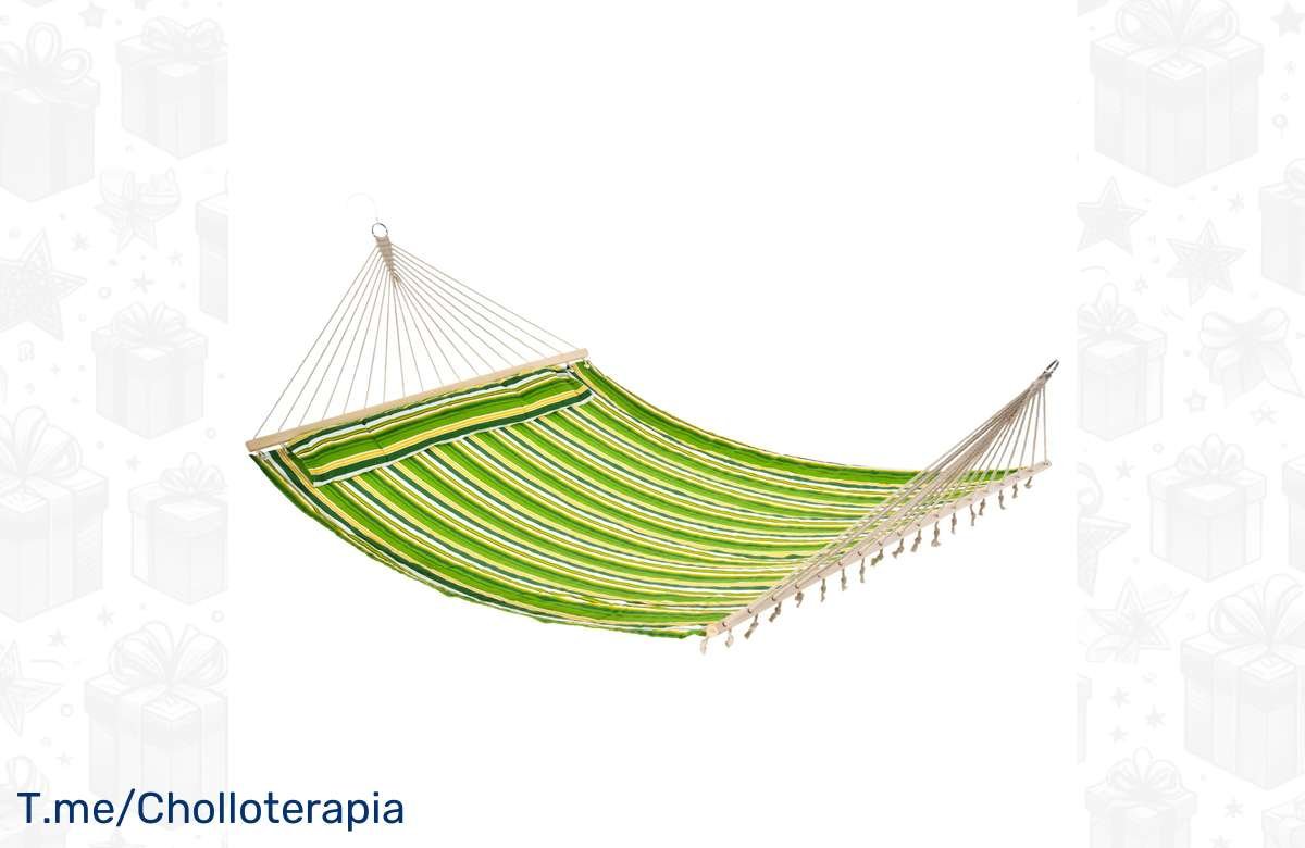 ¡Aprovecha esta oferta única y relájate en tu jardín con nuestra hamaca de algodón!