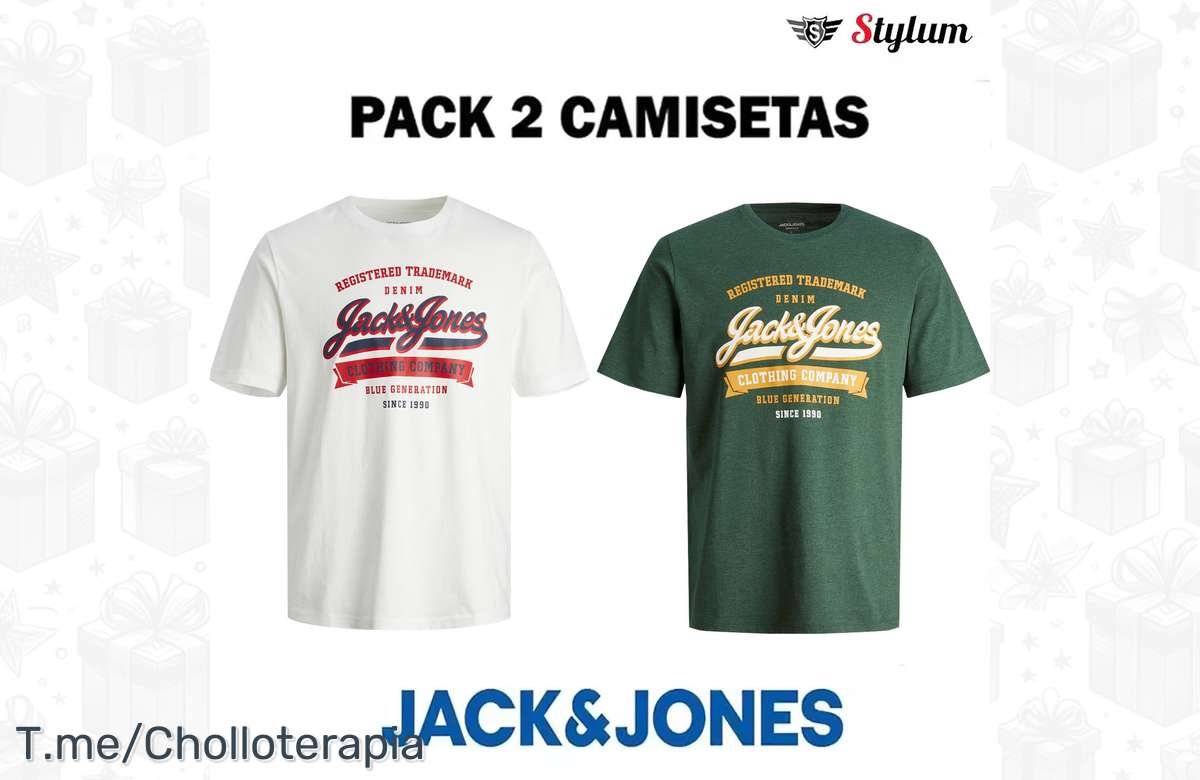 ¡Aprovecha esta oportunidad única! Pack de 2 camisetas Jack & Jones a precio de remate.