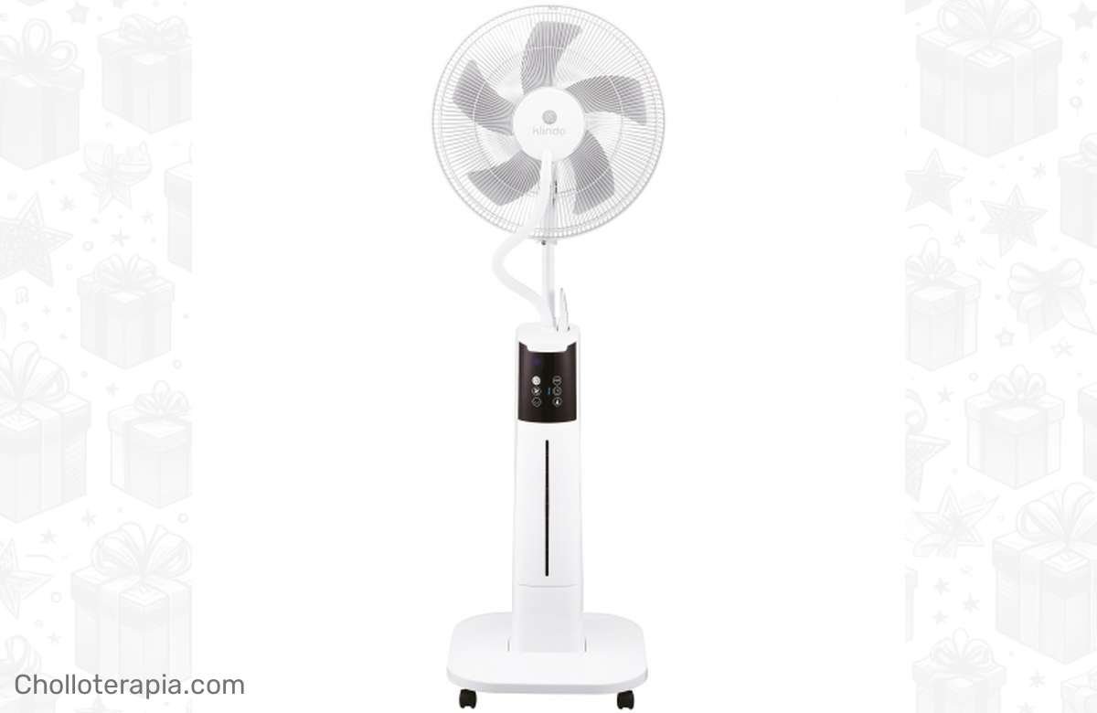 ¡Aprovecha ya el descuento brutal en el Ventilador Pulverizador de Pie Klindo 21! ¡No te lo pierdas!