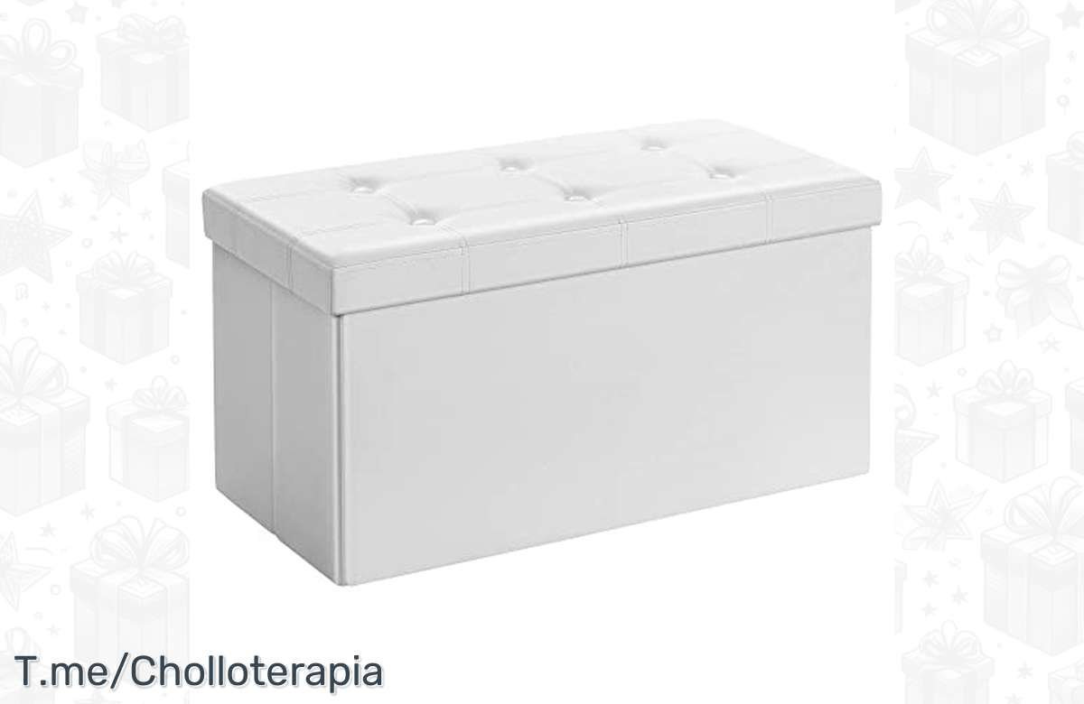 ¡Aprovecha ya esta oferta increíble! Almacena con estilo y seguridad con Puff Almacenaje SONGMICS de 80L y 300kg. ¡Corre que vuelan!