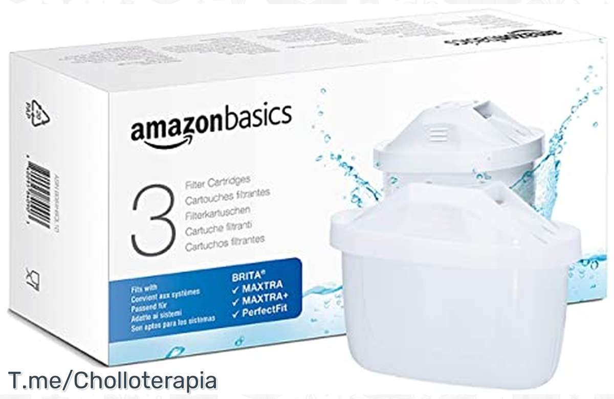 ¡Asegura tu agua fresca con los cartuchos filtrantes Amazon Basics para BRITA, corre que se acaban!