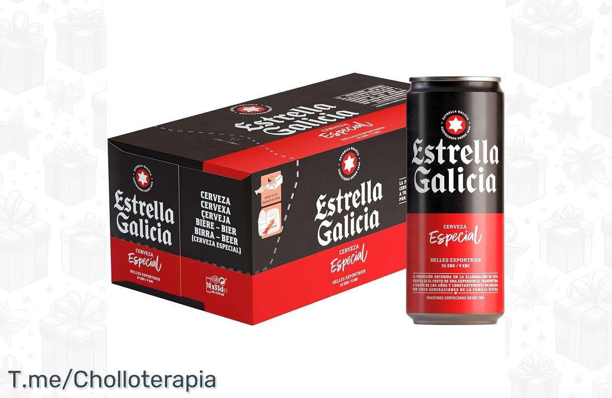 ¡Chollazo! Pack 10 latas Cerveza Estrella Galicia Especial Frigopack 5,5% alc. ¡No te lo pierdas!